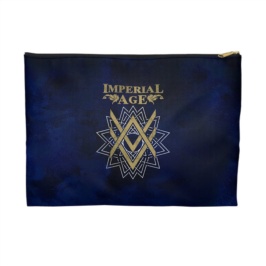 SUMMER COLLECTION - Accessory Pouch Navy (Gold-White Print)