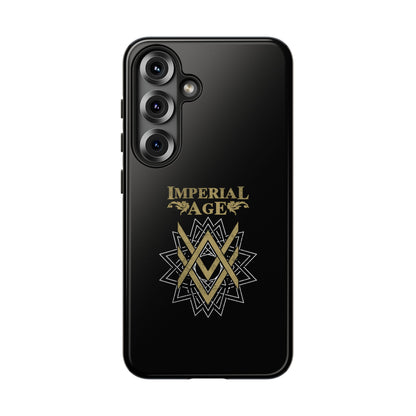 SUMMER COLLECTION - Tough Samsung Galaxy Case Black (Gold-White Print)