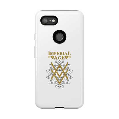 SUMMER COLLECTION - Tough Google Pixel Case White (Gold-White Print)