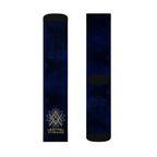 SUMMER COLLECTION - Navy Socks (Gold-White Print)