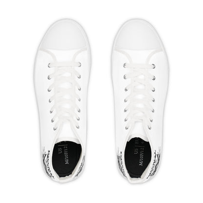 SUMMER COLLECTION - Men's Sneakers White (Black Print)