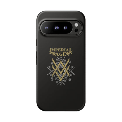 SUMMER COLLECTION - Tough Google Pixel Case Black (Gold-White Print)