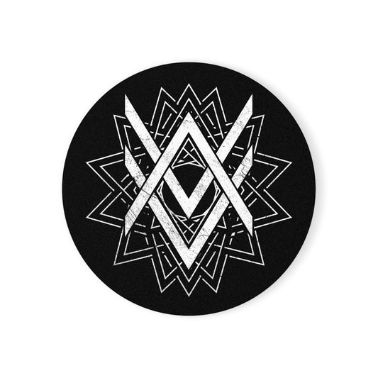 SUMMER COLLECTION - Cork Coaster Black (White Print)