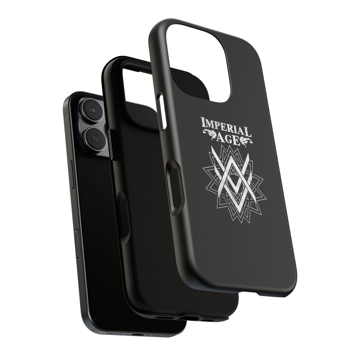 SUMMER COLLECTION - Tough iPhone Case Black (White Print)