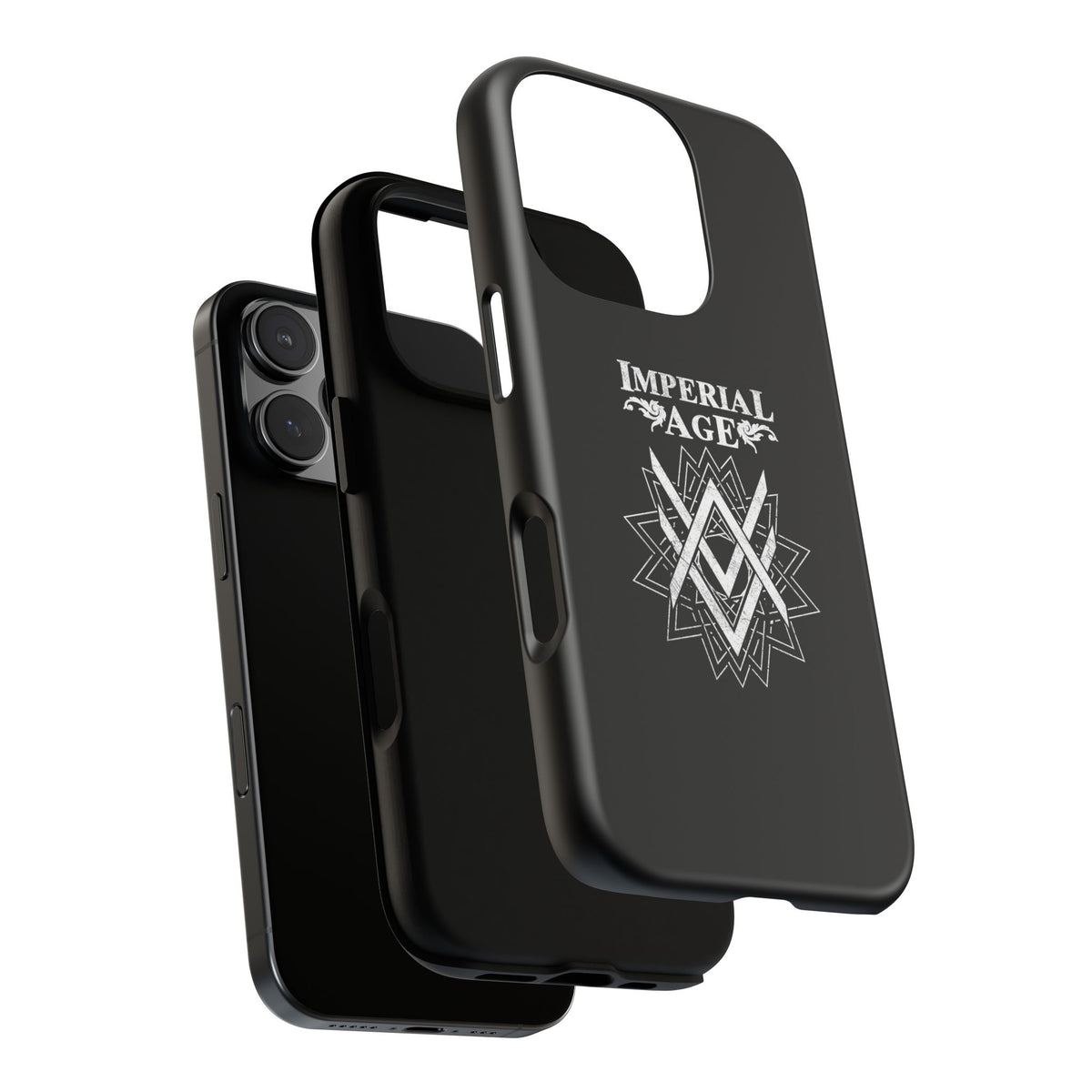 SUMMER COLLECTION - Tough iPhone Case Black (White Print)
