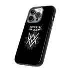 SUMMER COLLECTION - Tough iPhone Case Black (White Print)