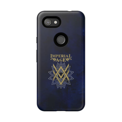 SUMMER COLLECTION - Tough Google Pixel Case Navy (Gold-White Print)