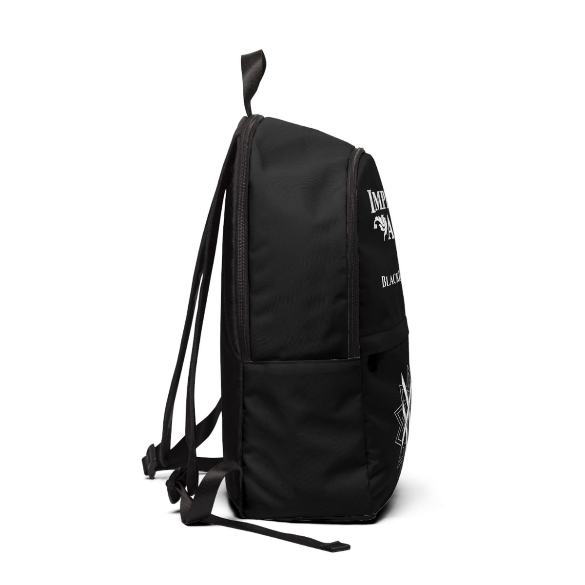 SUMMER COLLECTION - BlackBackPack (White Print)