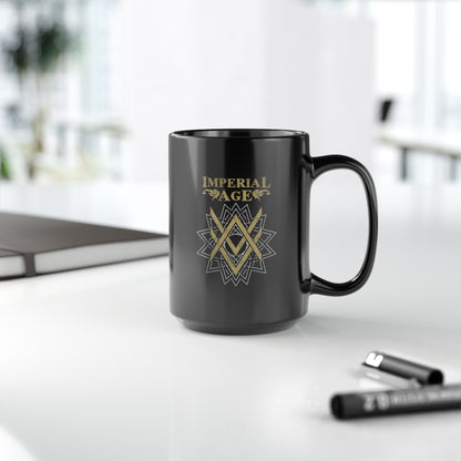 SUMMER COLLECTION - Black Mug 0.44 Black 9Gold-White Print)