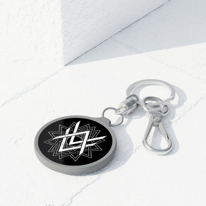 SUMMER COLLECTION - Keyring Tag Black (White Print)