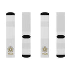 SUMMER COLLECTION - White Socks (Gold-Black Print)
