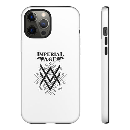 SUMMER COLLECTION - Tough iPhone Case White (Black Print)