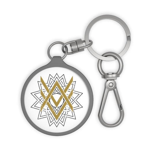 SUMMER COLLECTION - Keyring Tag White (Gold-Black Print)