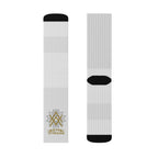 SUMMER COLLECTION - White Socks (Gold-Black Print)
