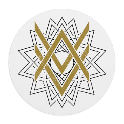 SUMMER COLLECTION - Mouse Pad White (Gold-Black Print)