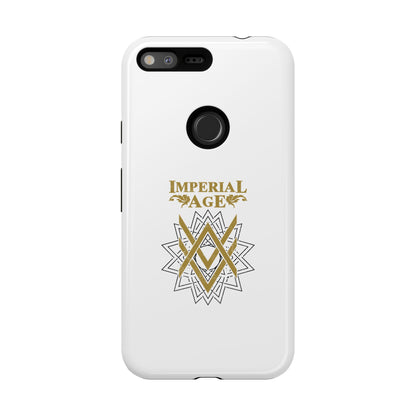 SUMMER COLLECTION - Tough Google Pixel Case White (Gold-White Print)