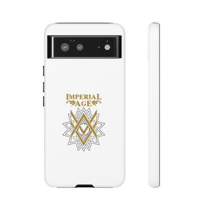 SUMMER COLLECTION - Tough Google Pixel Case White (Gold-White Print)