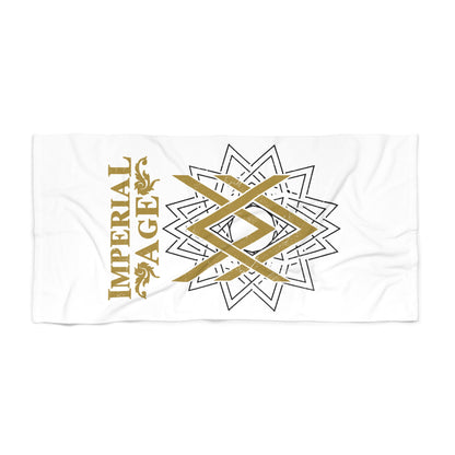 SUMMER COLLECTION - Beach Towel White (Gold-Black Print)