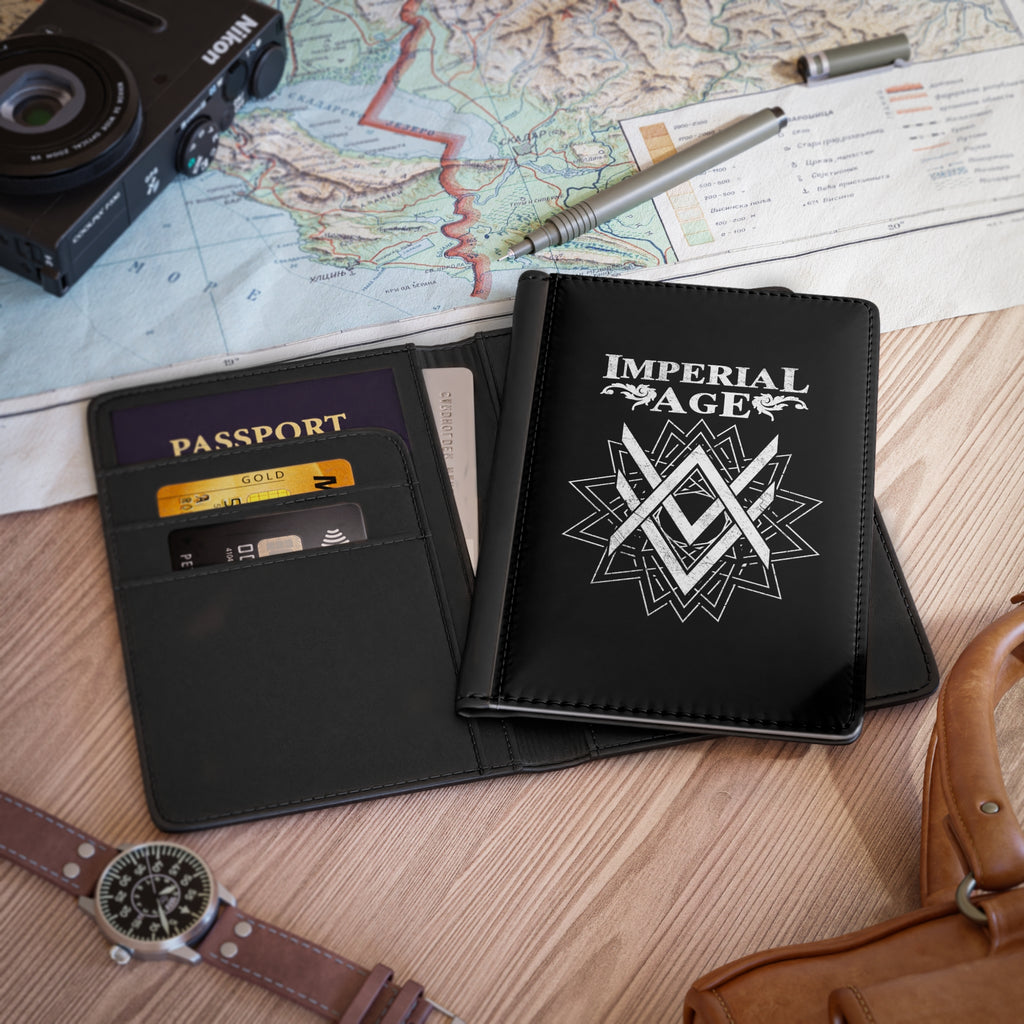 SUMMER COLLECTION - Passport Cover Black (White Print)