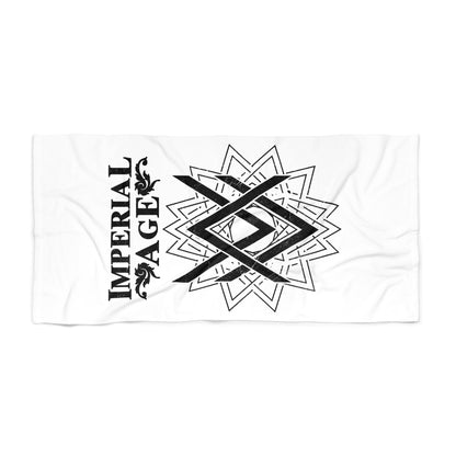 SUMMER COLLECTION - Beach Towel White (Black Print)