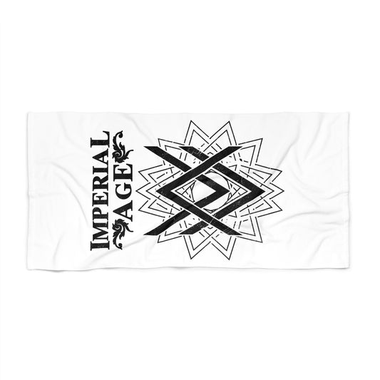 SUMMER COLLECTION - Beach Towel White (Black Print)