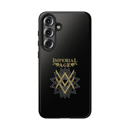 SUMMER COLLECTION - Tough Samsung Galaxy Case Black (Gold-White Print)
