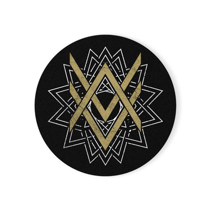 SUMMER COLLECTION - Cork Coaster Black (Gold-White Print)