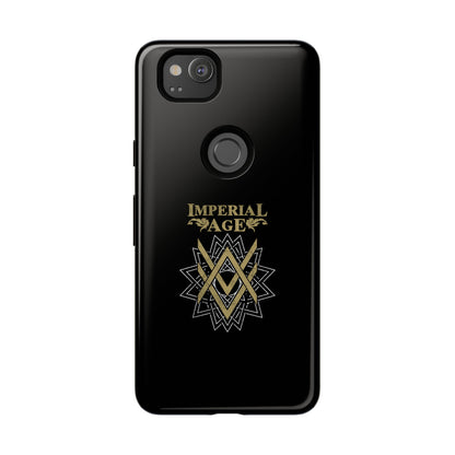 SUMMER COLLECTION - Tough Google Pixel Case Black (Gold-White Print)