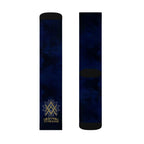 SUMMER COLLECTION - Navy Socks (Gold-White Print)