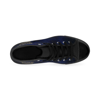 SUMMER COLLECTION - Women's Sneakers Navy (Gold Print)