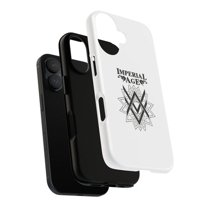 SUMMER COLLECTION - Tough iPhone Case White (Black Print)