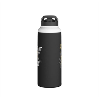 SUMMER COLLECTION - Steel Water Bottle Black (Gold-White Print)