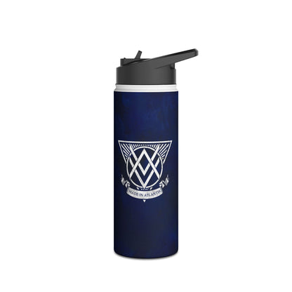 SUMMER COLLECTION - Steel Water Bottle navy (White Print)
