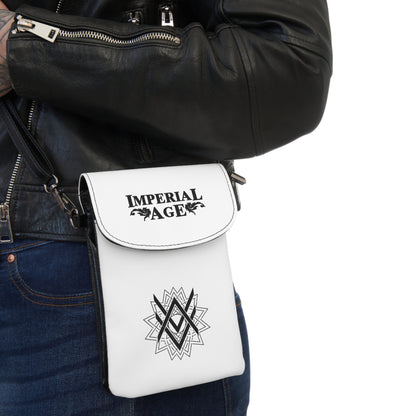 SUMMER COLLECTION - Strap Wallet White (Black Print)