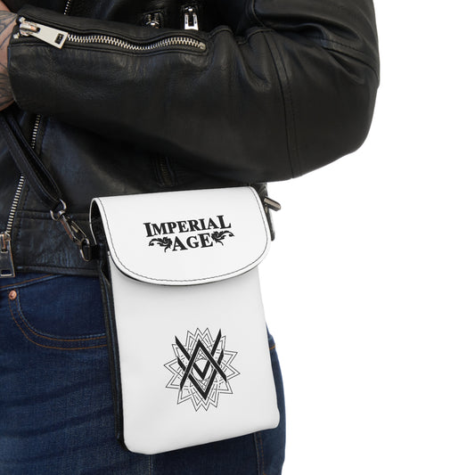 SUMMER COLLECTION - Strap Wallet White (Black Print)