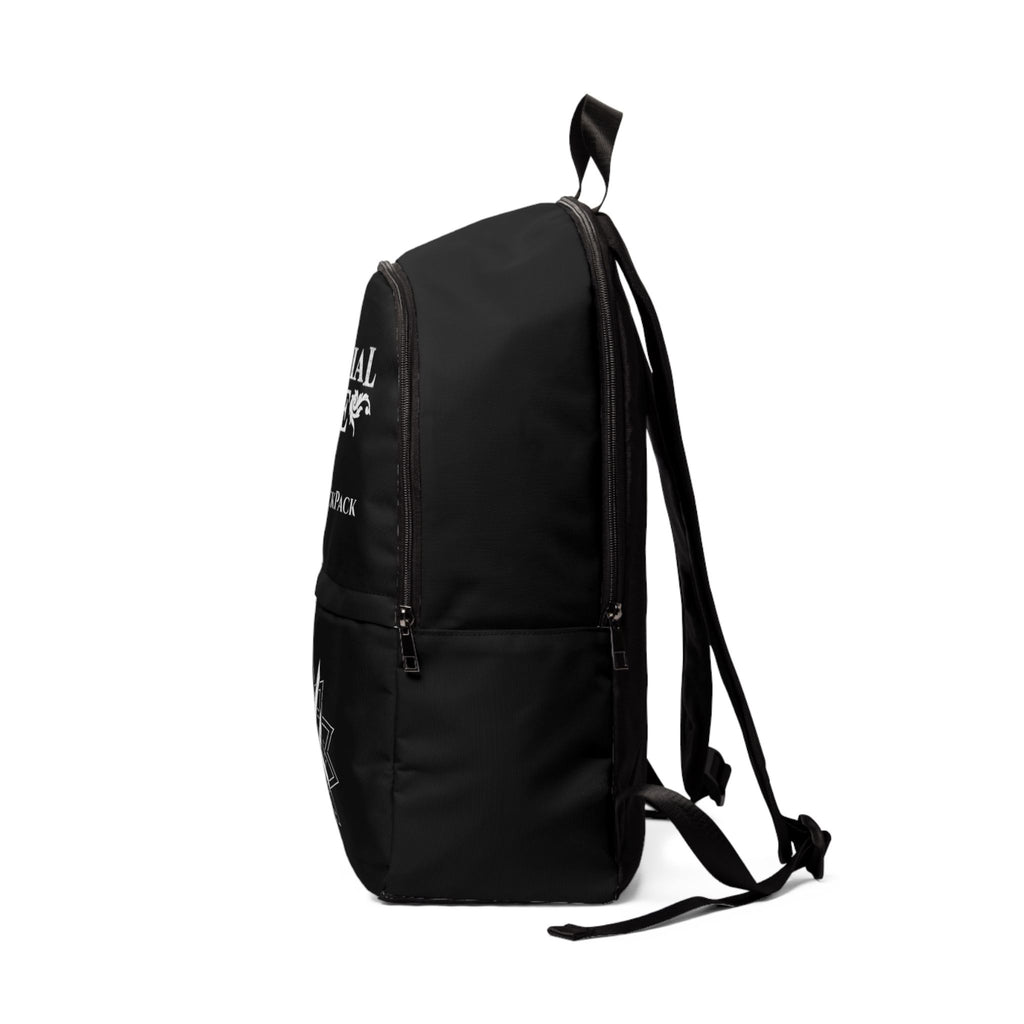 SUMMER COLLECTION - BlackBackPack (White Print)