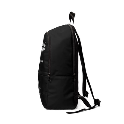 SUMMER COLLECTION - BlackBackPack (White Print)