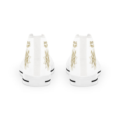 SUMMER COLLECTION - Men's Sneakers White (Gold Print)