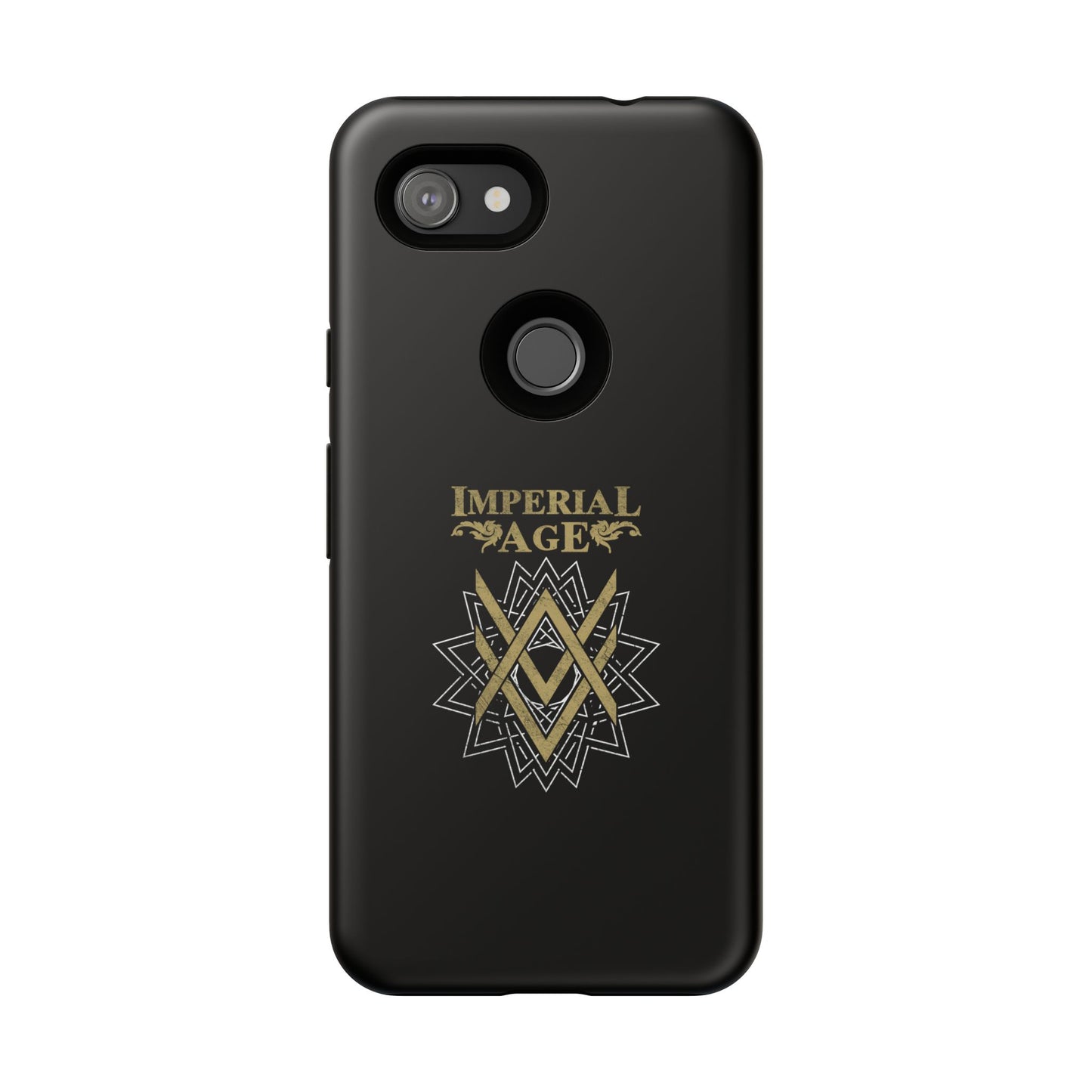SUMMER COLLECTION - Tough Google Pixel Case Black (Gold-White Print)