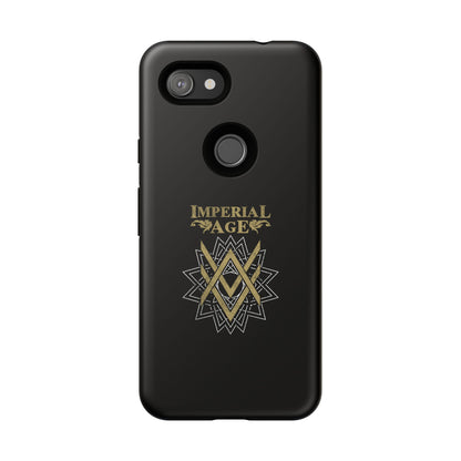 SUMMER COLLECTION - Tough Google Pixel Case Black (Gold-White Print)