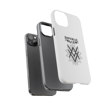 SUMMER COLLECTION - Tough iPhone Case White (Black Print)