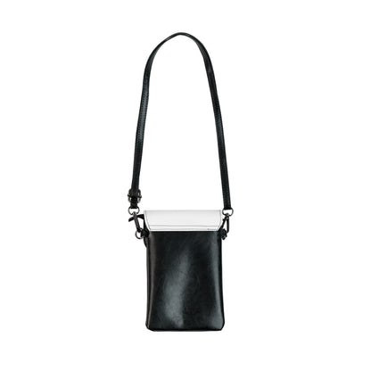 SUMMER COLLECTION - Strap Wallet White (Black Print)