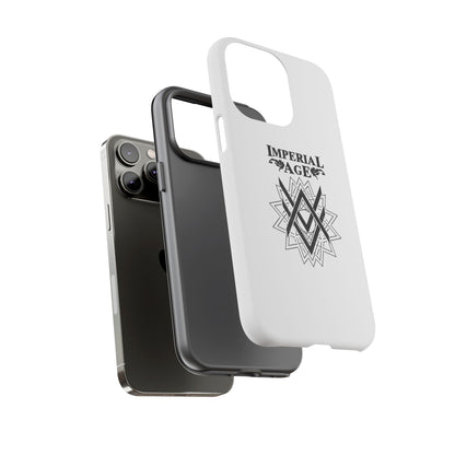 SUMMER COLLECTION - Tough iPhone Case White (Black Print)