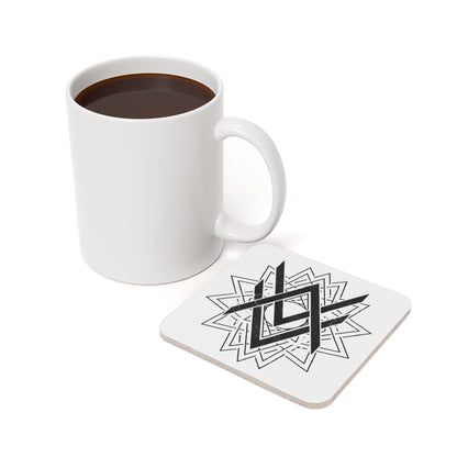 SUMMER COLLECTION - Cork Coaster White (Black Print)