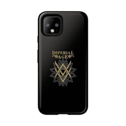 SUMMER COLLECTION - Tough Google Pixel Case Black (Gold-White Print)