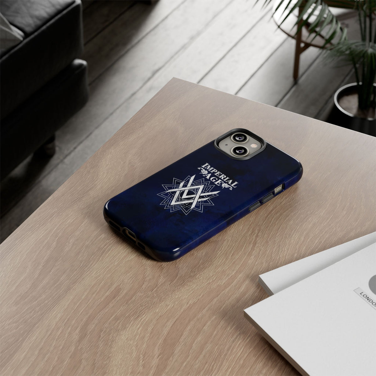 SUMMER COLLECTION - Tough iPhone Case Navy (White Print)