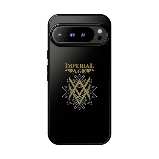 SUMMER COLLECTION - Tough Google Pixel Case Black (Gold-White Print)