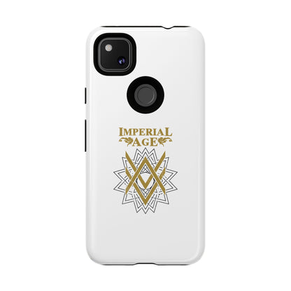 SUMMER COLLECTION - Tough Google Pixel Case White (Gold-White Print)