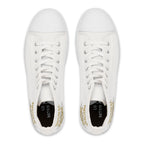 SUMMER COLLECTION - Women's Sneakers White (Gold-Black Print)