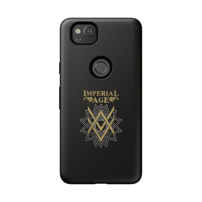 SUMMER COLLECTION - Tough Google Pixel Case Black (Gold-White Print)